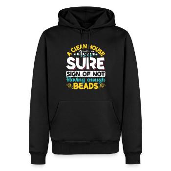 Beading Designs for Beader. - Männer Premium Bio Hoodie - Schwarz - Vorne - Nico (187cm)