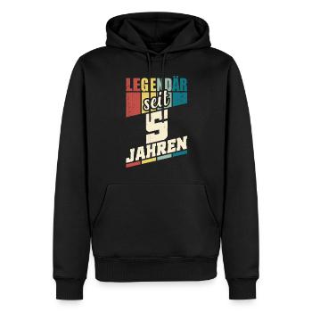 5. Geburtstag Legendär Seit 5 Jahren Legende 5 - Männer Premium Bio Hoodie - Schwarz - Vorne - Nico (187cm)