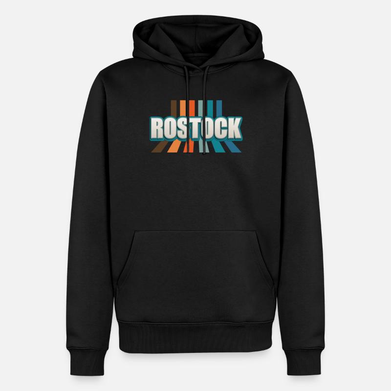 Rostockerin Rostocker Rostock - Männer Premium Bio Hoodie - Schwarz