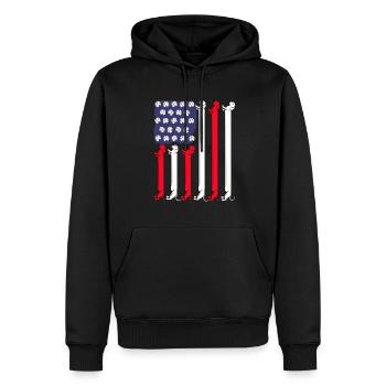 Dackel Hund Geschenk 4th Of July Dachshund - Männer Premium Bio Hoodie - Schwarz - Vorne - Nico (187cm)