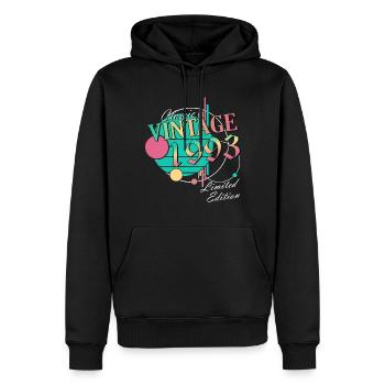 Millésime 1993 30e anniversaire Vintage Retro Limited - Sweat à capuche Premium bio Homme - noir - Devant - Nico (187cm)
