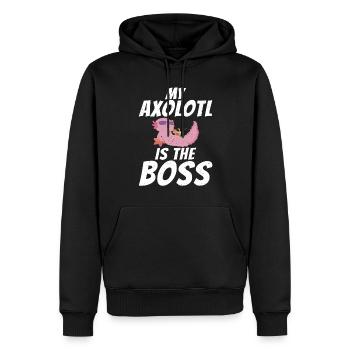 Axolotl Liebhaber Geschenke - Männer Premium Bio Hoodie - Schwarz - Vorne - Nico (187cm)
