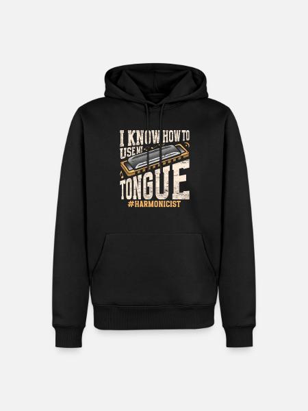 Harmonica harmonica player - Men’s Premium Organic Hoodie - black