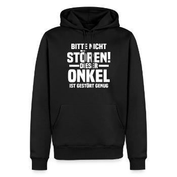Patenonkel Onkel - Männer Premium Bio Hoodie - Schwarz - Vorne - Nico (187cm)