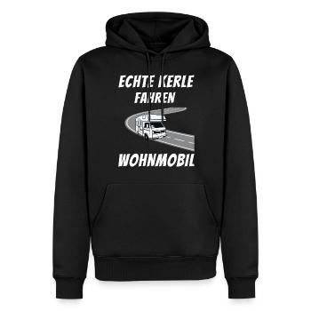 Echte Kerle fahren Wohnmobil Camping Camper - Männer Premium Bio Hoodie - Schwarz - Vorne - Nico (187cm)