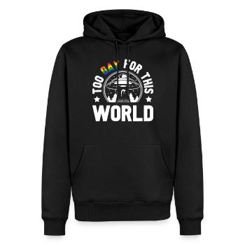 Zu Schwul Für Diese Welt Gay Pride Parade Lgbtq - Männer Premium Bio Hoodie - Schwarz - Vorne - Nico (187cm)