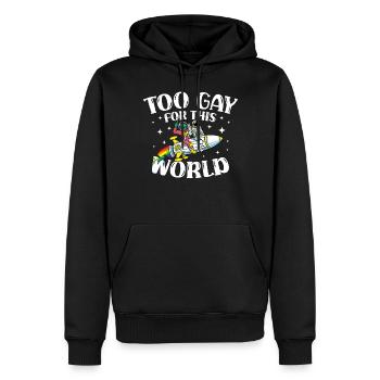 Zu Schwul Für Diese Welt Gay Pride Parade Lgbtq - Männer Premium Bio Hoodie - Schwarz - Vorne - Nico (187cm)