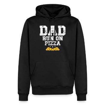 Papa court sur l’amateur de pizza Meilleur père de tous - Sweat à capuche Premium bio Homme - noir - Devant - Nico (187cm)