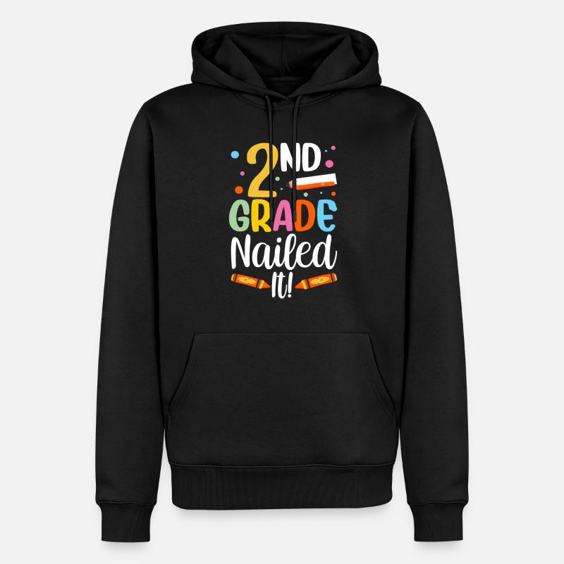 Zweite Klasse Volltreffer Zweitklässler Lehrer - Männer Premium Bio Hoodie - Schwarz