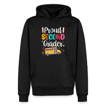 Proud Second Grader Teacher School Second Grade - Men’s Premium Organic Hoodie - black - Front - Nico (187cm)