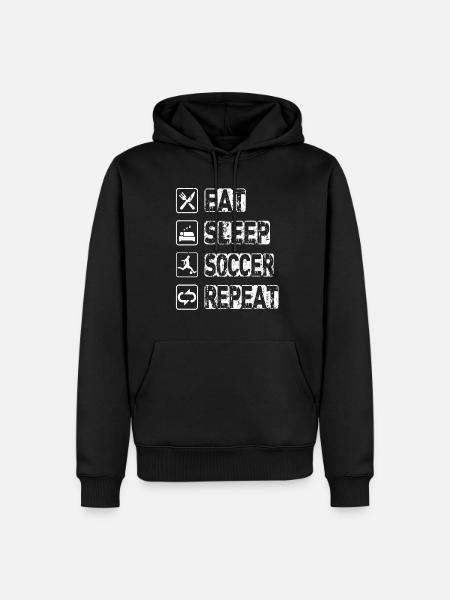 Eat Sleep Soccer Repeat - Men’s Premium Organic Hoodie - black