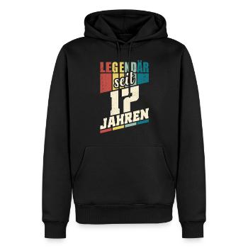 17. Geburtstag Legendär Seit 17 Jahren Legende 17 - Männer Premium Bio Hoodie - Schwarz - Vorne - Nico (187cm)