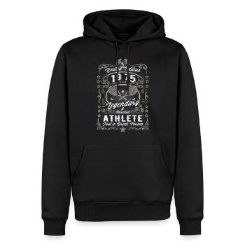 Vintage 1975 Tennis Anniversaire Cadeau Hobby - Sweat à capuche Premium bio Homme - noir - Devant - Nico (187cm)