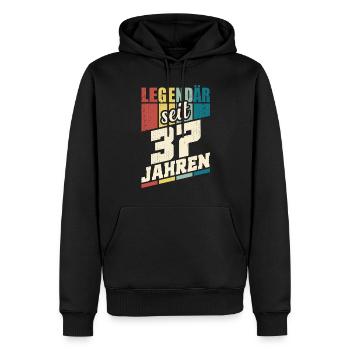 37. Geburtstag Legendär Seit 37 Jahren Legende 37 - Männer Premium Bio Hoodie - Schwarz - Vorne - Nico (187cm)