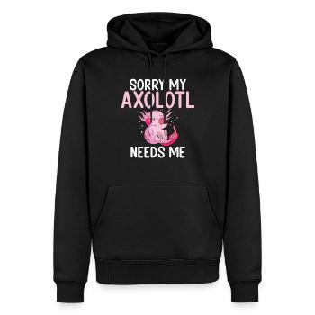 Axolotl Liebhaber Geschenke - Männer Premium Bio Hoodie - Schwarz - Vorne - Nico (187cm)