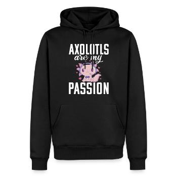 Axolotl Liebhaber Geschenke - Männer Premium Bio Hoodie - Schwarz - Vorne - Nico (187cm)