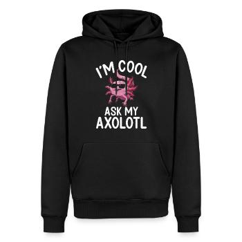 Axolotl Liebhaber Geschenke - Männer Premium Bio Hoodie - Schwarz - Vorne - Nico (187cm)