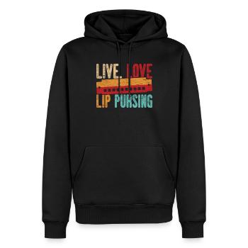 Mundharmonikaspieler Mundharmonika - Männer Premium Bio Hoodie - Schwarz - Vorne - Nico (187cm)