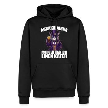 Abrakadabra Morgen Hab Ich Einen Kater Mallorca - Männer Premium Bio Hoodie - Schwarz - Vorne - Nico (187cm)