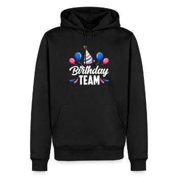 Équipe d’anniversaire Ancienne fête d’anniversaire - Sweat à capuche Premium bio Homme - noir - Devant - Nico (187cm)