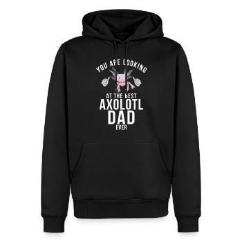 Axolotl Liebhaber Geschenke - Männer Premium Bio Hoodie - Schwarz - Vorne - Nico (187cm)