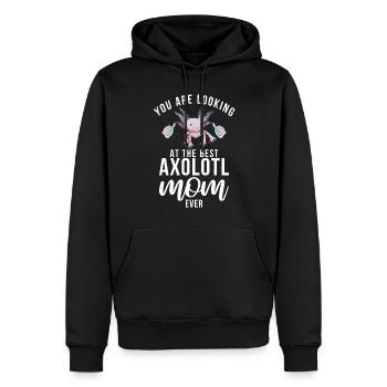 Axolotl Liebhaber Geschenke - Männer Premium Bio Hoodie - Schwarz - Vorne - Nico (187cm)