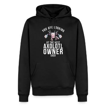Axolotl Liebhaber Geschenke - Männer Premium Bio Hoodie - Schwarz - Vorne - Nico (187cm)