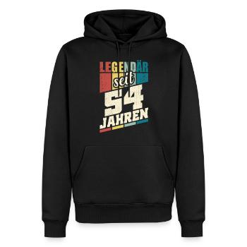 54. Geburtstag Legendär Seit 54 Jahren Legende 54 - Männer Premium Bio Hoodie - Schwarz - Vorne - Nico (187cm)