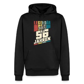 56. Geburtstag Legendär Seit 56 Jahren Legende 56 - Männer Premium Bio Hoodie - Schwarz - Vorne - Nico (187cm)