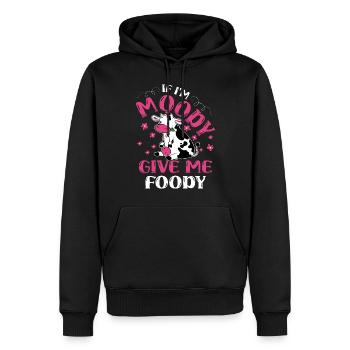 Wenn Ich Launisch Bin, Gib Mir Foody Animal Cow - Männer Premium Bio Hoodie - Schwarz - Vorne - Nico (187cm)