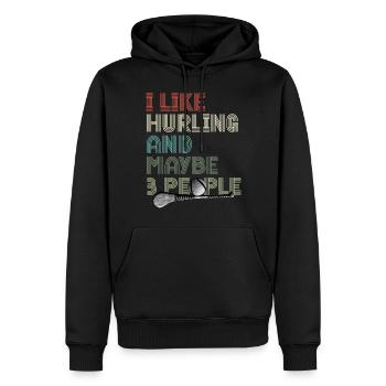 Irisches Hurling-hurling-team Irland Spielt - Männer Premium Bio Hoodie - Schwarz - Vorne - Nico (187cm)