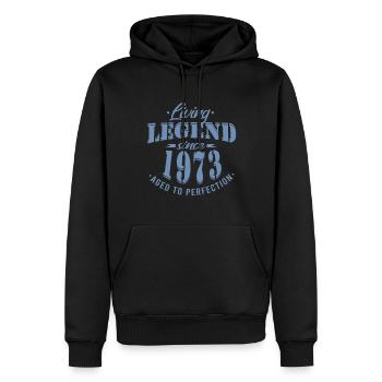 jahrgang 1973 Geburtstag Lebende Legende - Männer Premium Bio Hoodie - Schwarz - Vorne - Nico (187cm)
