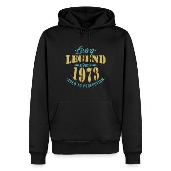 jahrgang 1973 Geburtstag Lebende Legende - Männer Premium Bio Hoodie - Schwarz - Vorne - Nico (187cm)
