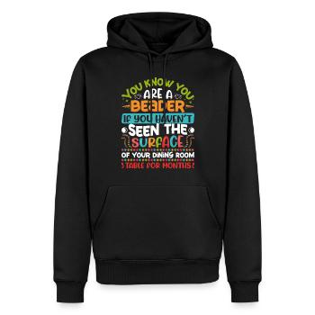 Beading Designs for Beader - Men’s Premium Organic Hoodie - black - Front - Nico (187cm)