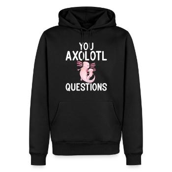Axolotl Liebhaber Geschenke - Männer Premium Bio Hoodie - Schwarz - Vorne - Nico (187cm)