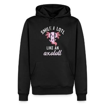 Axolotl Liebhaber Geschenke - Männer Premium Bio Hoodie - Schwarz - Vorne - Nico (187cm)
