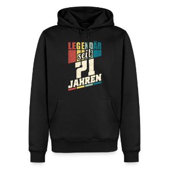 71. Geburtstag Legendär Seit 71 Jahren Legende 71 - Männer Premium Bio Hoodie - Schwarz - Vorne - Nico (187cm)