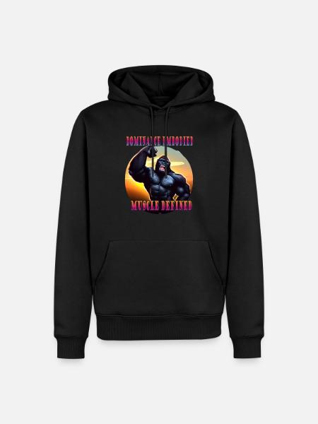 Dominance embodied muscle defined - Men’s Premium Organic Hoodie - black
