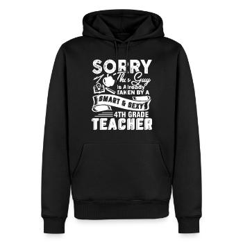 4th Grade Teacher Taken By Sexy 4th Grade Teacher - Men’s Premium Organic Hoodie - black - Front - Nico (187cm)