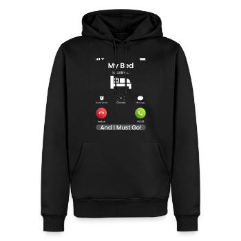 My Bed Is Calling - Männer Premium Bio Hoodie - Schwarz - Vorne - Nico (187cm)