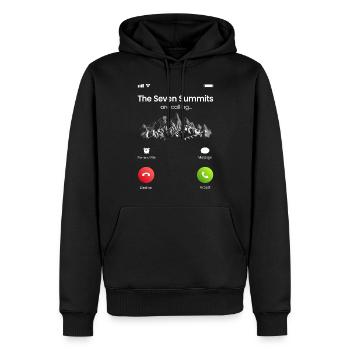The Seven Summits Are Calling - Männer Premium Bio Hoodie - Schwarz - Vorne - Nico (187cm)
