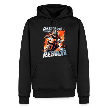 Expansive Passion - Cooler Dirtbike Motocross - Männer Premium Bio Hoodie - Schwarz - Vorne - Nico (187cm)