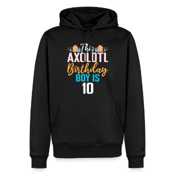Axolotl Liebhaber Geschenke - Männer Premium Bio Hoodie - Schwarz - Vorne - Nico (187cm)