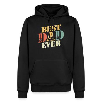 Best Dad Ever - Männer Premium Bio Hoodie - Schwarz - Vorne - Nico (187cm)