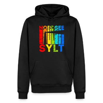 Sylt Nordsee Nordfriesische Insel Geschenk - Männer Premium Bio Hoodie - Schwarz - Vorne - Nico (187cm)