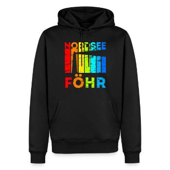 Föhr Nordsee Nordfriesische Insel Geschenk - Männer Premium Bio Hoodie - Schwarz - Vorne - Nico (187cm)