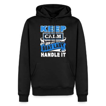 Goat Let The Goat Lady Handle It - Men’s Premium Organic Hoodie - black - Front - Nico (187cm)
