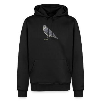 Sperber Vogel I Greifvogel Motiv für Ornithologen - Männer Premium Bio Hoodie - Schwarz - Vorne - Nico (187cm)