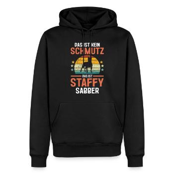 Hund Staffy - Männer Premium Bio Hoodie - Schwarz - Vorne - Nico (187cm)
