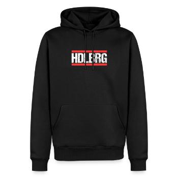 Heidelbergerin Heidelberger Heidelberg - Männer Premium Bio Hoodie - Schwarz - Vorne - Nico (187cm)